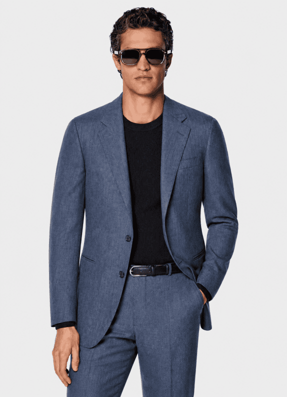 90s FRATELLI TALLIA SET CLASSIC BLUE MEN PRE OWNED L