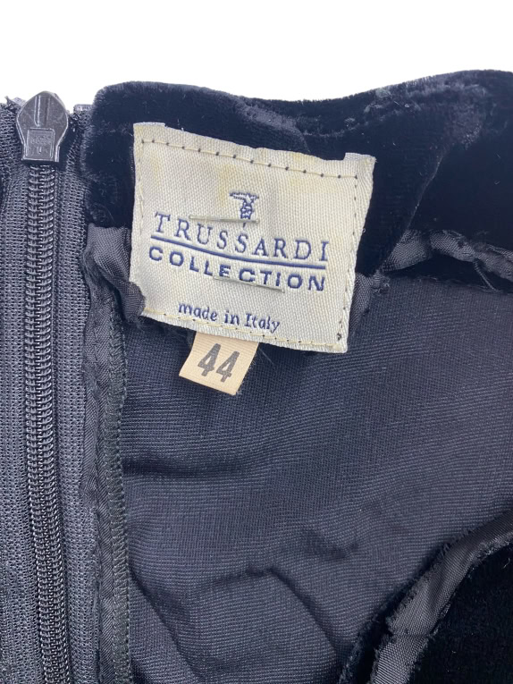 TRUSSARDI COLLECTION Φόρεμα VINTAGE Logo Μαύρο Γυναικείο IT 44 (≈ L)