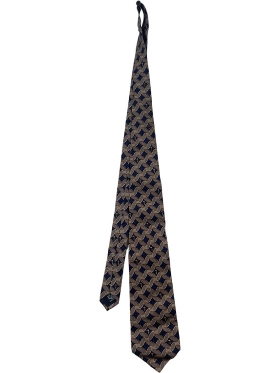 TRUSSARDI ΓΡΑΒΑΤΑ CLASSIC NAVY ΓΚΡΙ ΑΝΤΡΙΚΟ PRE OWNED