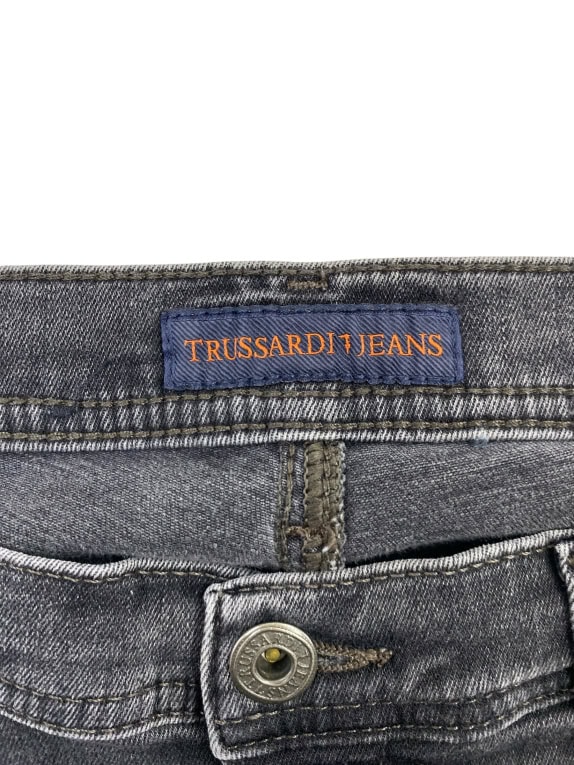 Trussardi Jeans Denim Παντελόνι Vintage Logo Γκρι Ανδρικό S