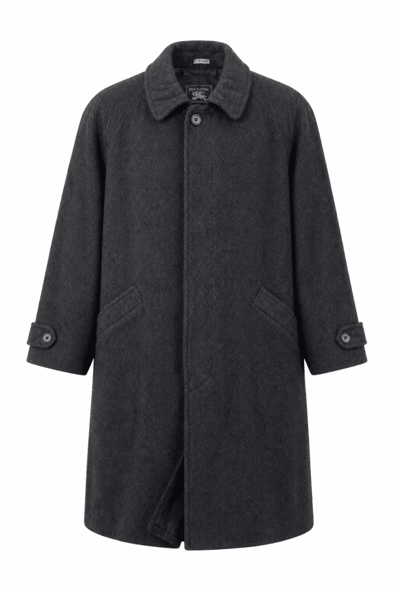 1990s TRUSSARDI JEANS CAPPOTTO MINIMAL GRIGIO UOMO PRE OWNED XL