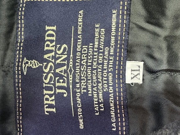 1990s TRUSSARDI JEANS ΠΑΛΤΟ MINIMAL ΓΚΡΙ ΑΝΤΡΙΚΟ PRE OWNED XL
