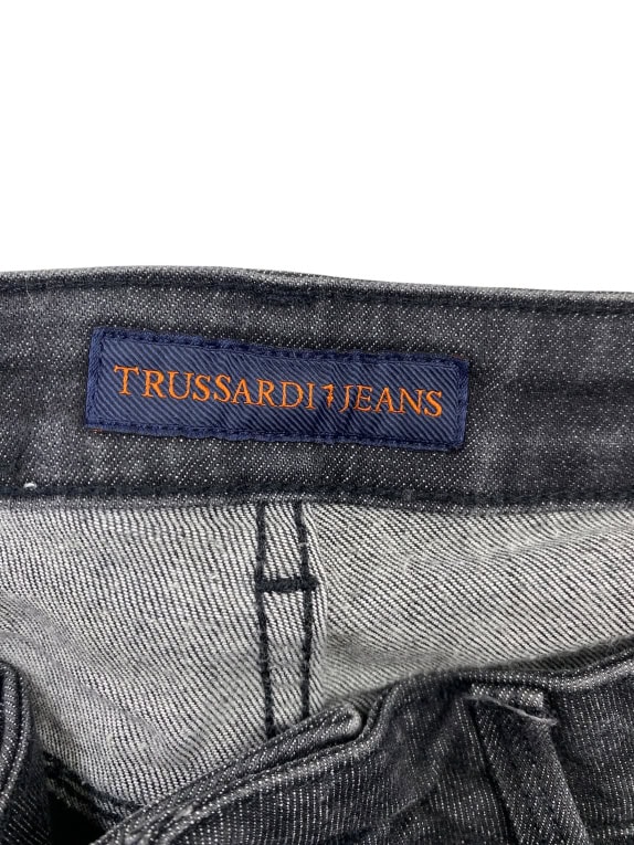 TRUSSARDI JEANS DENIM PANTS WITH STUDS GREY WOMENS S