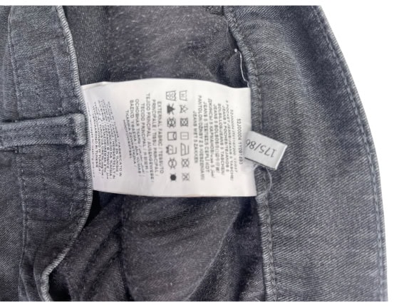 TRUSSARDI JEANS PANTALONI DENIM VINTAGE LOGO GRIGIO UOMO L