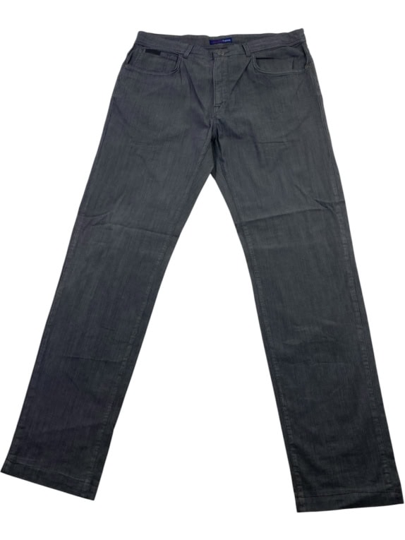 TRUSSARDI JEANS Pantaloni denim vintage con logo grigi da uomo L