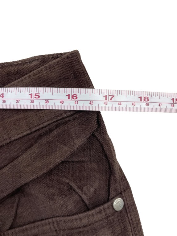 Trussardi Jeans Pantaloni in velluto a coste vintage marrone da donna M