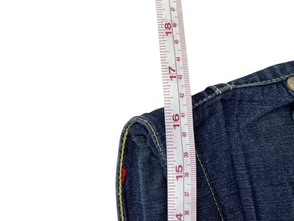 TRUSSARDI JEANS DENIM PANTS VINTAGE EMBROIDERED LOGO BLUE MENS M