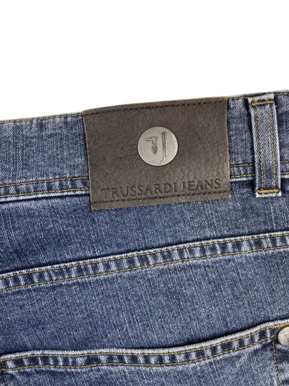 TRUSSARDI JEANS ΠΑΝΤΕΛΟΝΙ ΤΖΙΝ VINTAGE LOGO ΜΠΛΕ ΑΝΔΡΙΚΟ XL