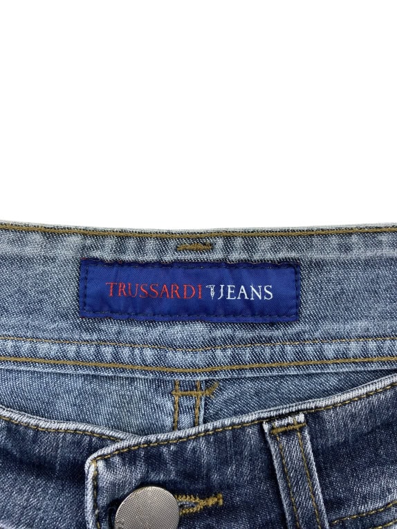 TRUSSARDI JEANS ΠΑΝΤΕΛΟΝΙ ΤΖΙΝ VINTAGE LOGO ΜΠΛΕ ΑΝΔΡΙΚΟ XL