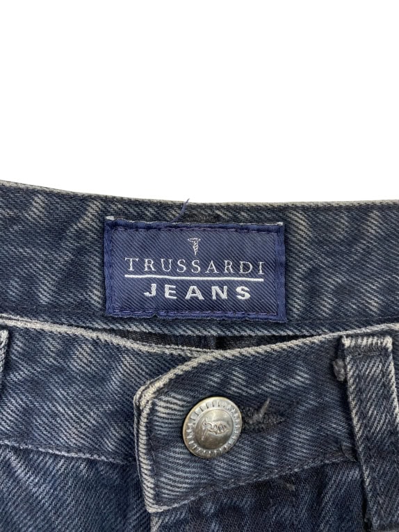TRUSSARDI JEANS ΠΑΝΤΕΛΟΝΙ ΤΖΙΝ VINTAGE ΛΟΓΟΤΥΠΟ ΜΠΛΕ ΓΥΝΑΙΚΕΙΟ S