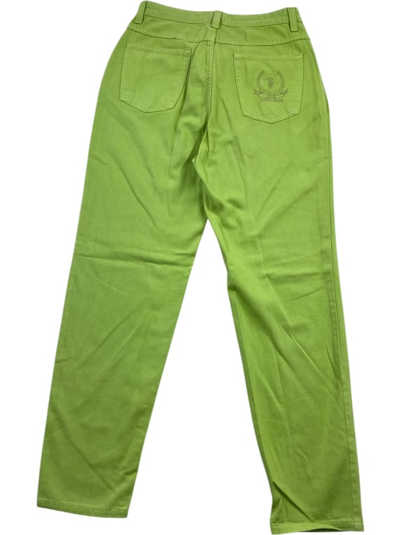 TRUSSARDI JEANS ΠΑΝΤΕΛΟΝΙ VINTAGE EMBROIDERED LOGO ΛΑΙΜ ΓΥΝΑΙΚΕΙΟ S