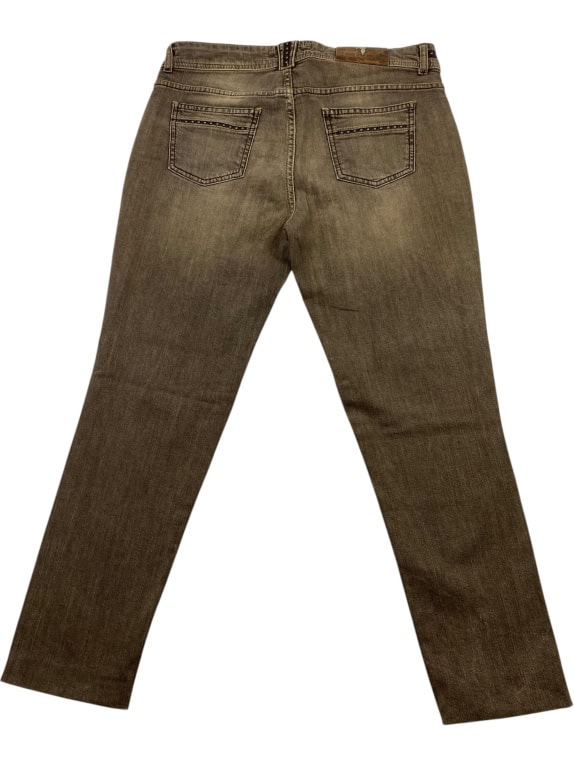 TRUSSARDI JEANS ΠΑΝΤΕΛΟΝΙ VINTAGE ΛΕΠΤΟΜΕΡΕΙΑ ΤΡΟΥΚΣ ΚΑΦΕ ΓΥΝΑΙΚΕΙΟ M