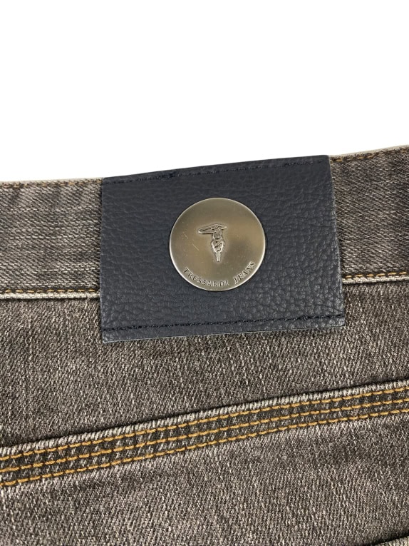 TRUSSARDI JEANS TROUSERS VINTAGE LOGO GREY MENS L