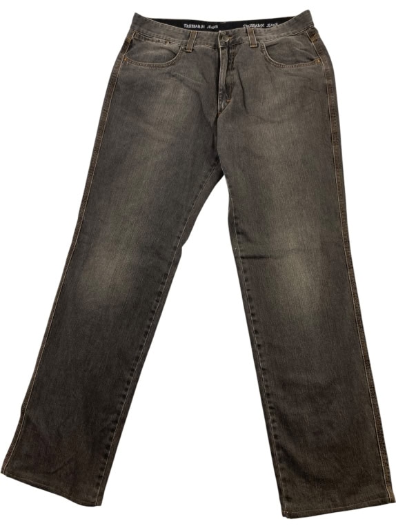 TRUSSARDI JEANS TROUSERS VINTAGE LOGO GREY MENS L