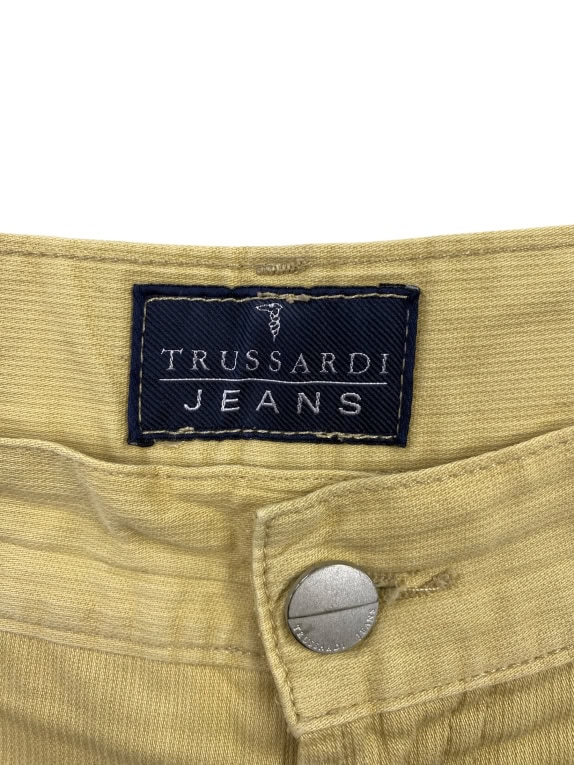 TRUSSARDI JEANS PANTALONE VINTAGE CON LOGO BEIGE DA UOMO L