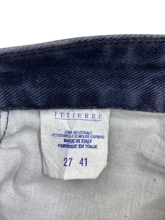 TRUSSARDI JEANS VINTAGE DENIM TROUSERS LOGO BLUE WOMEN XS