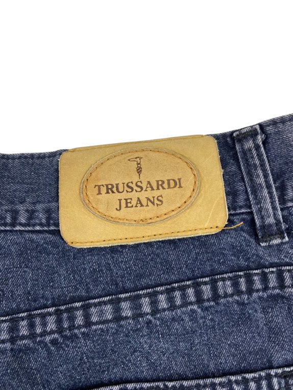 TRUSSARDI JEANS ΠΑΝΤΕΛΟΝΙ VINTAGE ΛΟΓΟΤΥΠΟ ΜΠΛΕ ΣΚΟΥΡΟ ΑΝΔΡΙΚΟ L