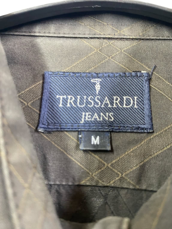 TRUSSARDI JEANS Πουκάμισο με Γεωμετρικό Μοτίβο Καφέ Ανδρικό M
