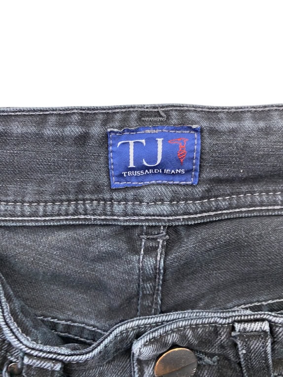 TRUSSARDI JEANS Τζιν Παντελόνι Casual Slim Logo Μαύρο Γυναικείο M