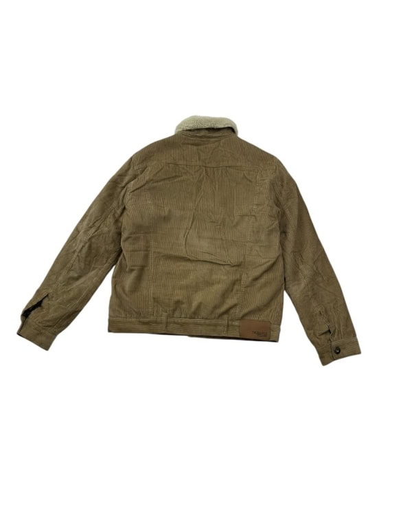 TRUSSARDI JEANS Giacca vintage in velluto a coste con fodera sherpa color cuoio da uomo M