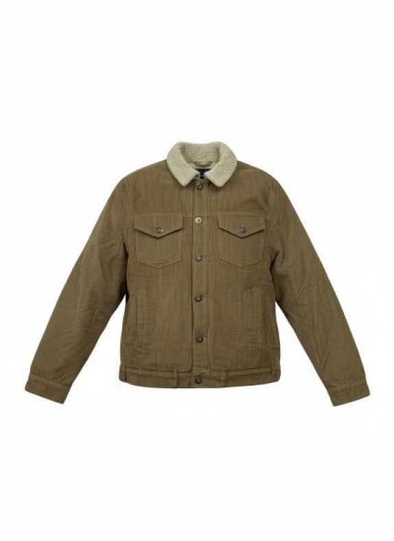 TRUSSARDI JEANS Vintage Corduroy Jacket Με Επένδυση Sherpa Ταμπά Ανδρικό M