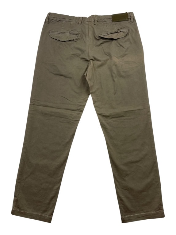Trussardi Pantaloni chino casual minimal kaki da uomo L