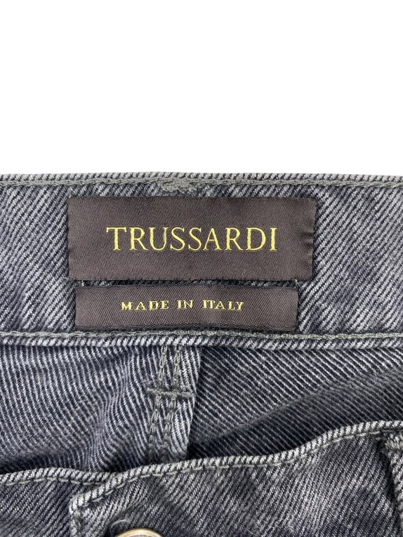 TRUSSARDI ΠΑΝΤΕΛΟΝΙ ΤΖΙΝ CLOSE FIT VINTAGE LOGO ΓΚΡΙ ΑΝΔΡΙΚΟ M