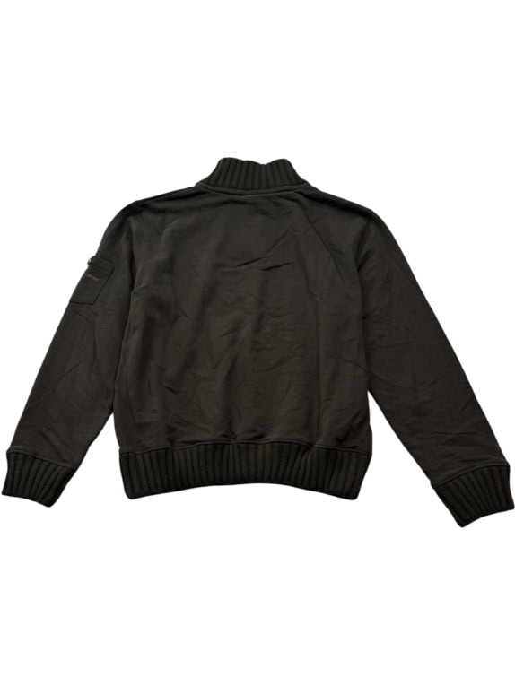 TRUSSARDI SPORT Felpa con zip al collo logo marrone da uomo M