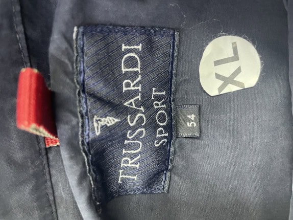 TRUSSARDI SPORT GIACCA MINIMAL NAVY UOMO PRE OWNED XL