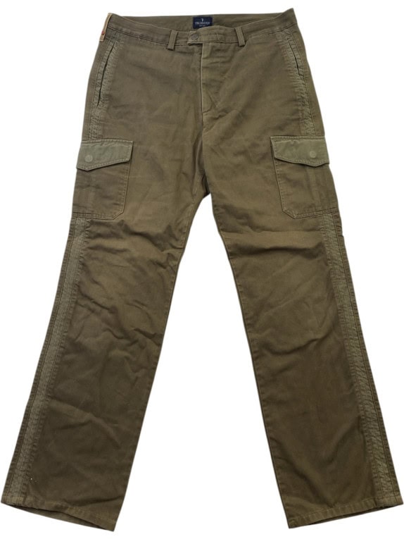 TRUSSARDI SPORT PANTALONI CARGO UTILITY OLIVA UOMO PRE OWNED L