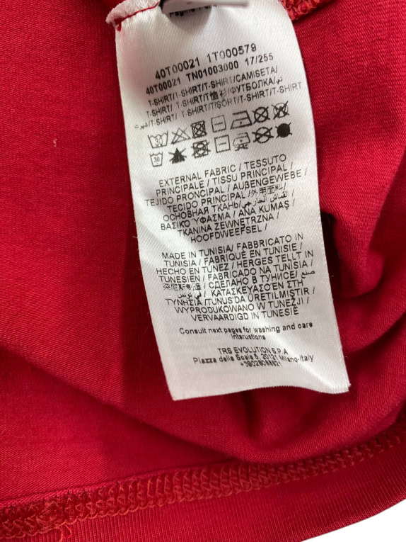 TRUSSARDI SPORT T-SHIRT LOGO RED MEN'S XS