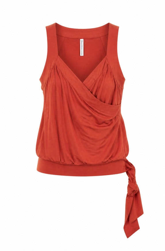 TRUSSARDI TOP CON LACCIO CORALLO DONNA PRE OWNED M