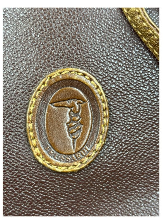 TRUSSARDI ΤΣΑΝΤΑ ΩΜΟΥ VINTAGE ΚΑΦΕ ΓΥΝΑΙΚΕΙΟ PRE OWNED