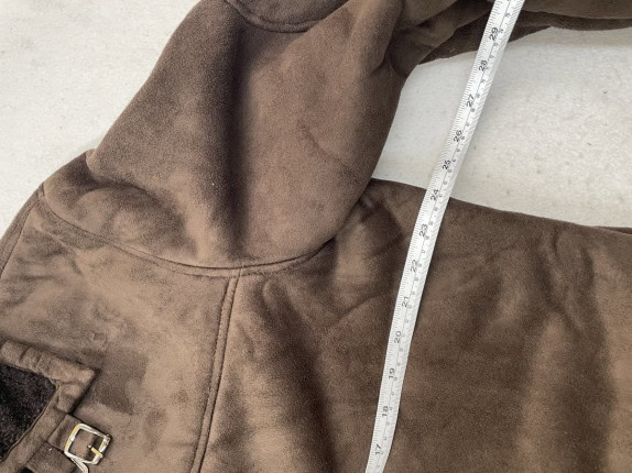 90s SHEARLING ΠΑΛΤΟ SHEARLING ΚΑΦΕ ΑΝΤΡΙΚΟ PRE OWNED L