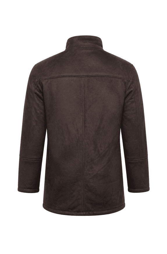 90s SHEARLING ΠΑΛΤΟ SHEARLING ΚΑΦΕ ΑΝΤΡΙΚΟ PRE OWNED L
