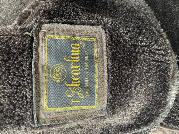 90s SHEARLING ΠΑΛΤΟ SHEARLING ΚΑΦΕ ΑΝΤΡΙΚΟ PRE OWNED L