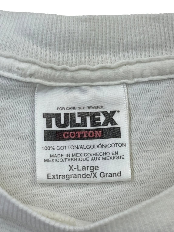 TULTEX T SHIRT GRAFICA VINTAGE RACING BIANCA UOMO PRE OWNED XL