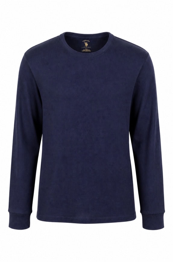 RALF LAUREN LONG SLEEVE TOP MINIMAL NAVY MEN PRE OWNED M