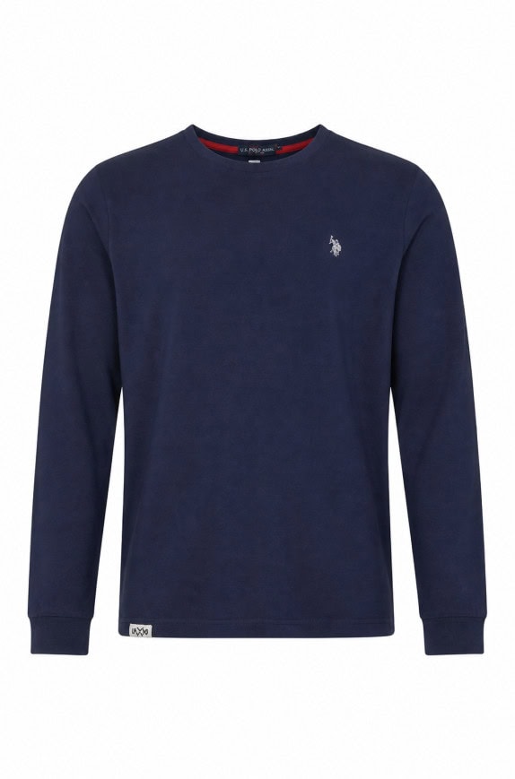 U S POLO ASSN ΜΠΛΟΥΖΑ ΜΕ ΜΑΚΡΙ ΜΑΝΙΚΙ CLASSIC NAVY ΑΝΤΡΙΚΟ PRE OWNED M