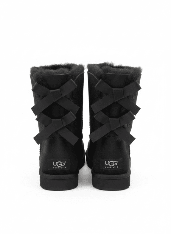 UGG BOOTS MINIMAL BROWN BLACK WOMEN PRE OWNED EU 37