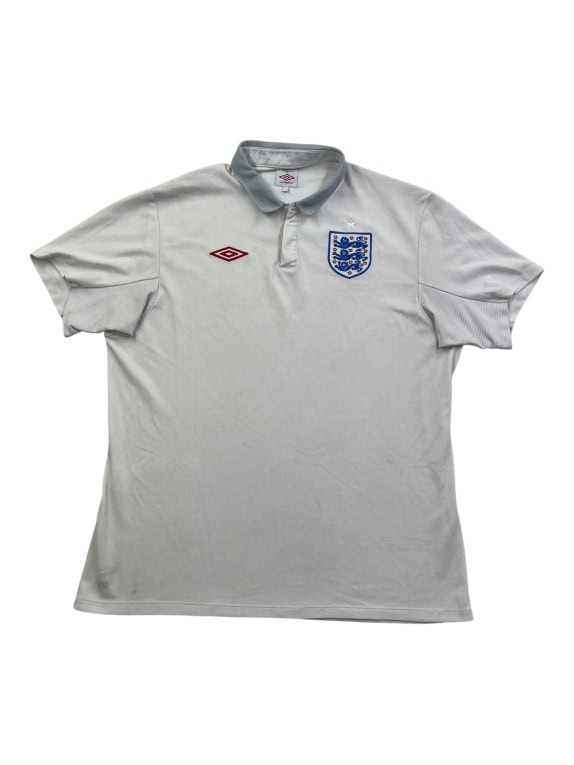 UMBRO INGHILTERRA POLO CON LOGO RICAMATO BIANCO UNISEX XL