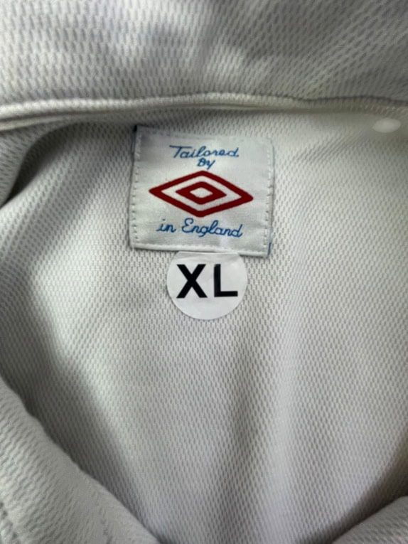 UMBRO INGHILTERRA POLO CON LOGO RICAMATO BIANCO UNISEX XL