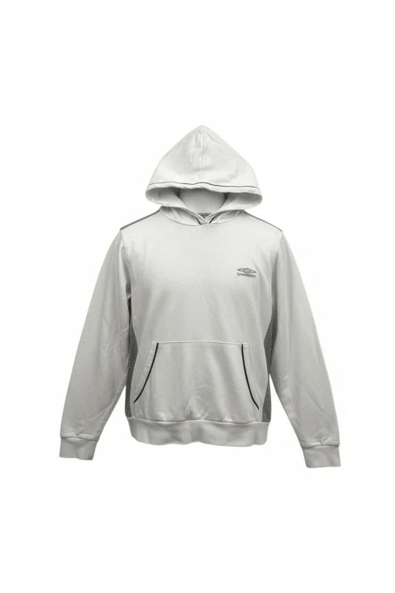Umbro Φούτερ Hoodie Vintage Κεντητό Λογότυπο Λευκό Ανδρικό L