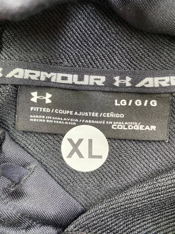 UNDER ARMOUR Felpa con cappuccio ColdGear nera da donna XL