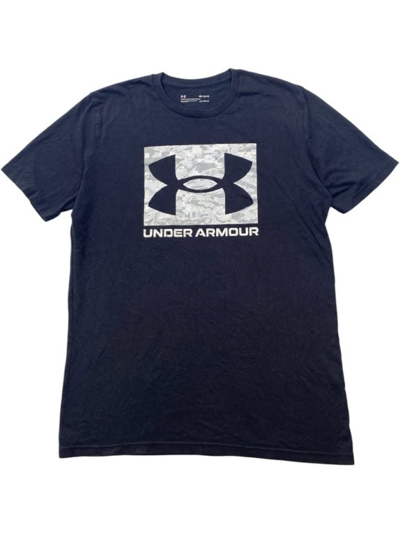 UNDER ARMOUR GRAPHIC T SHIRT SPORTSWEAR NAVY MEN PRE OWNED M