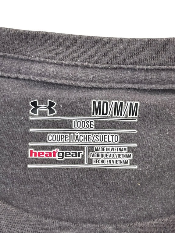 UNDER ARMOUR T SHIRT GRAPHIC ATHLETIC GRIGIO UOMO PRE OWNED M