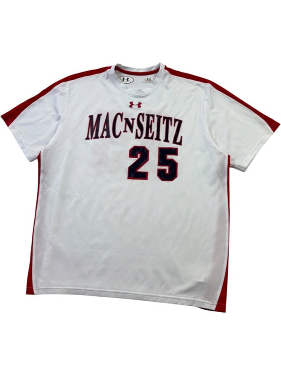UNDER ARMOUR GRAPHIC TEE ATHLETIC WHITE RED ΑΝΤΡΙΚΟ PRE OWNED M