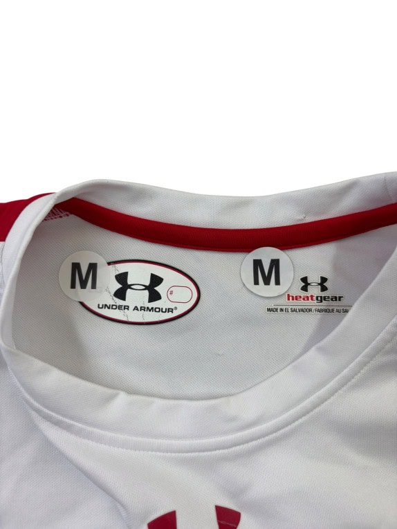 UNDER ARMOUR GRAPHIC TEE ATHLETIC WHITE RED ΑΝΤΡΙΚΟ PRE OWNED M
