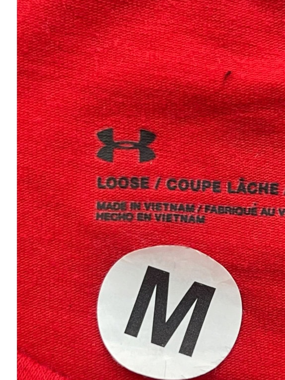 UNDER ARMOUR GRAPHIC TEE RED MENS PRE OWNED M