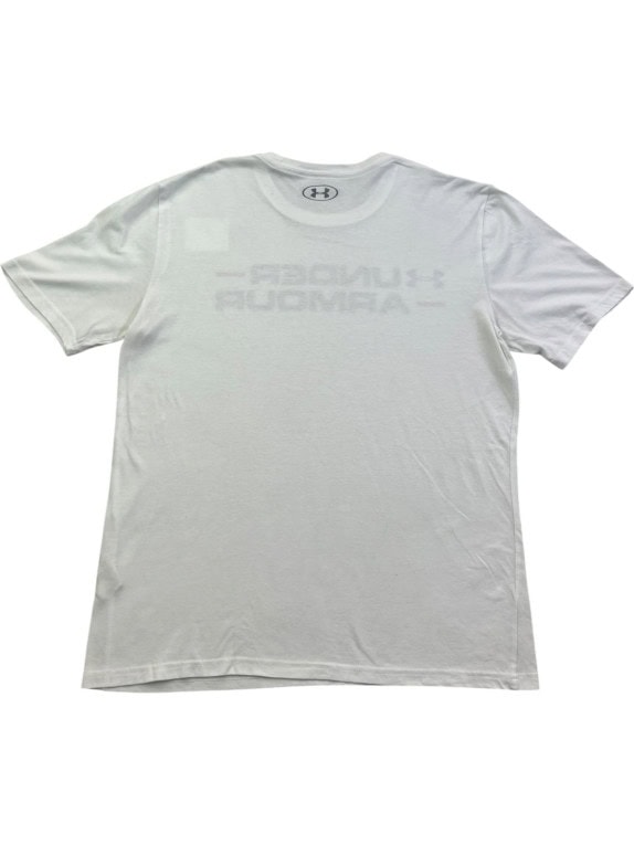 UNDER ARMOUR GRAPHIC TEE MINIMAL OFF WHITE MEN PRE OWNED M